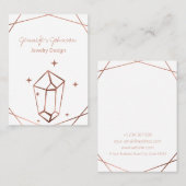 バラ金箔イヤリングホルダー 名刺 (正面/裏面)