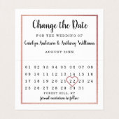 バラ金箔カレンダー日付カードの変更 名刺 (内部フラット)