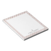 バラ金箔グリッターモノグラムカスタムガーリー ノートパッド (アングル)