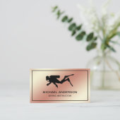 バラ金箔スフェイクキューバダイビングインストラクター 名刺 (スタンド正面)