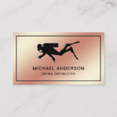 バラ金箔スフェイクキューバダイビングインストラクター 名刺 (正面)