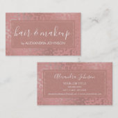 バラ金箔チーズ動物パターン 名刺 (正面/裏面)