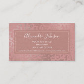 バラ金箔チーズ動物パターン 名刺 (裏面)