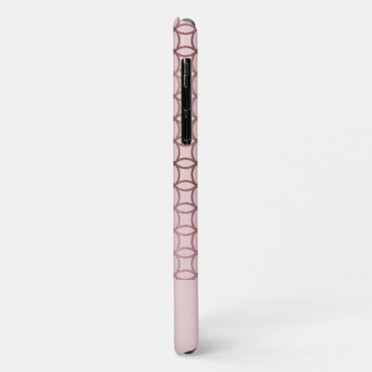 バラ金箔テクスチャ付き幾何学模様 Case-Mate iPhoneケース (裏面/左)