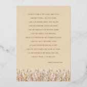 バラ金箔フォト詩付き葬儀カード 箔シーズンカード (裏面)