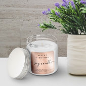 バラ金箔ブラシ仕上げメタル大豆キャンドルラベル スクエアシール