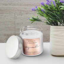 バラ金箔ブラシ仕上げメタル大豆キャンドルラベル