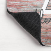 バラ金箔及びウッド素朴モノグラム マウスパッド (コーナー)