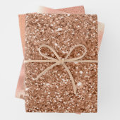 バラ金箔及びグリッター模様包み紙 ラッピングペーパーシート (インサイチュ)