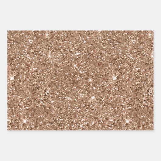 バラ金箔及びグリッター模様包み紙 ラッピングペーパーシート (正面)