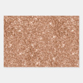 バラ金箔及びグリッター模様 ラッピングペーパーシート (正面)