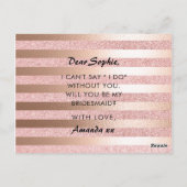 バラ金箔及びグリッター花嫁の提案 ポストカード (裏面)