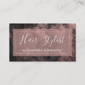 バラ金箔及びブラックトレンディー美容師 名刺 (正面)