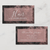 バラ金箔及びブラックトレンディー美容師 名刺 (正面/裏面)