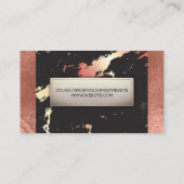 バラ金箔及び大理石模様 名刺 (裏面)