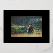 バラ金箔紙吹雪婚約パーティ招待状 箔招待状 (裏面)