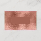 バラ金箔背景金属光沢 名刺 (裏面)