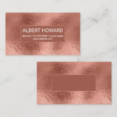 バラ金箔背景金属光沢 名刺 (正面/裏面)