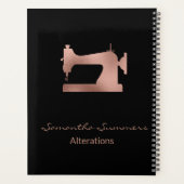 バラ金箔裁縫機械の変更 プランナー手帳 (裏面)