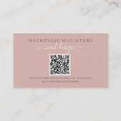 バラ金箔銅ブラシモノグラムQRコード 名刺 (裏面)