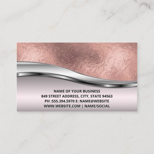 バラ金箔 | サロン鞘 名刺 (裏面)