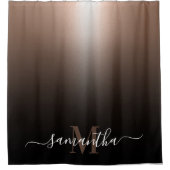 バラ金箔 シャワーカーテン (正面)