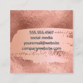 バラ金箔 |ブラシバラ金ゴールド スクエア名刺 (裏面)