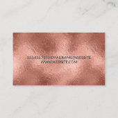 バラ金箔 | メタリックエレガントバックグラウンド 名刺 (裏面)