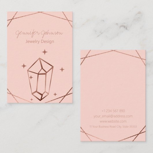 バラ金箔 名刺 (正面/裏面)