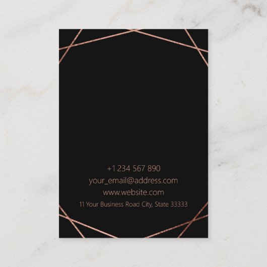 バラ金箔 名刺 (裏面)