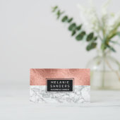 バラ金箔 |大理石 名刺 (スタンド正面)