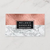 バラ金箔 |大理石 名刺 (正面)
