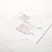 バラ金箔 | 70年の愛する誕生日パーティー 箔招待状 (回転した状態)