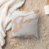 バラ銅金ゴールドグレーグリッター大理石金属 クッション (ブランケット)