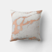 バラ銅金ゴールドグレーグリッター大理石金属 クッション (裏面)