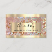 バラ銅金ゴールドマーブルフレームイベント 名刺 (正面)