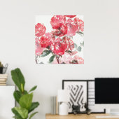 バラ開花イリュージョンアートポスター ポスター (ホームオフィス)