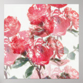 バラ開花イリュージョンアートポスター ポスター (正面)