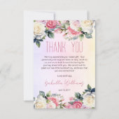 バラ開花フローラベビーシャワー サンキューカード (正面)