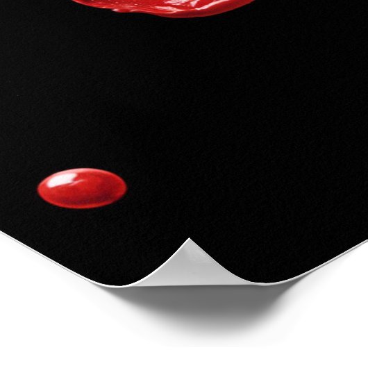 バラ開花-エレガント誕生日 ポスター (角)