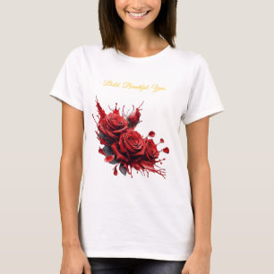 バラ開花-エレガント誕生日 Tシャツ