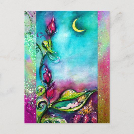 バラ間で眠るサンベリ葉ナ ポストカード (正面)