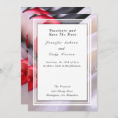 バラ離れの後で予防注射結婚検査を行う セーブザデート (正面/裏面)