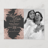 バラ離れ金ゴールドのブラックポストカードの保存 案内ポストカード (正面)