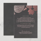 バラ離れ金ゴールドチョーク結婚詳細 エンクロージャーカード (正面/裏面)