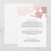 バラ離れ金ゴールドホワイト結婚詳細 エンクロージャーカード (正面/裏面)
