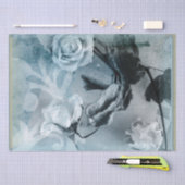 バラ青陰影 薄葉紙 (クラフト)