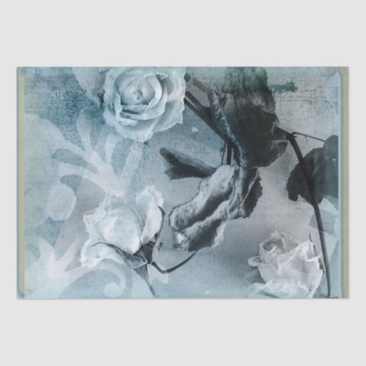 バラ青陰影 薄葉紙 (正面)