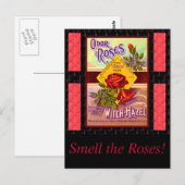 バラ香水ラベル ポストカード (正面/裏面)