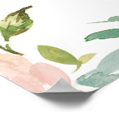 バラ魅力的は披露宴標識の後ずっと幸せに ポスター (角)